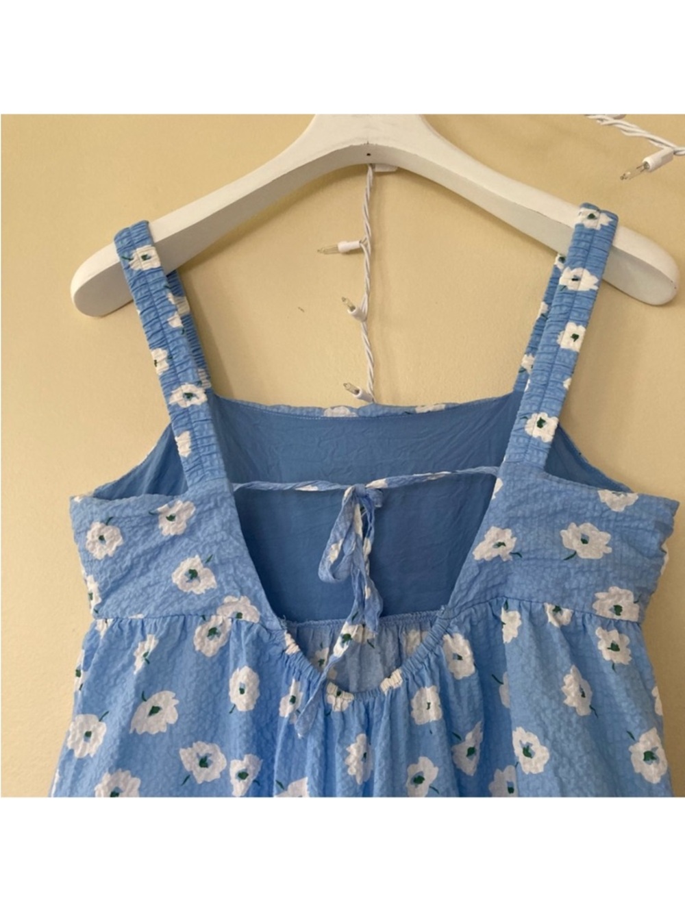 Things Between / Blue maxi Sundress with white flowers - Picture 4 of 9